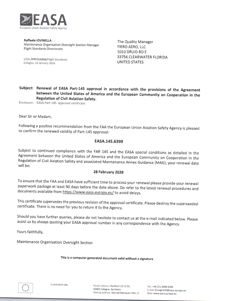 easa certified